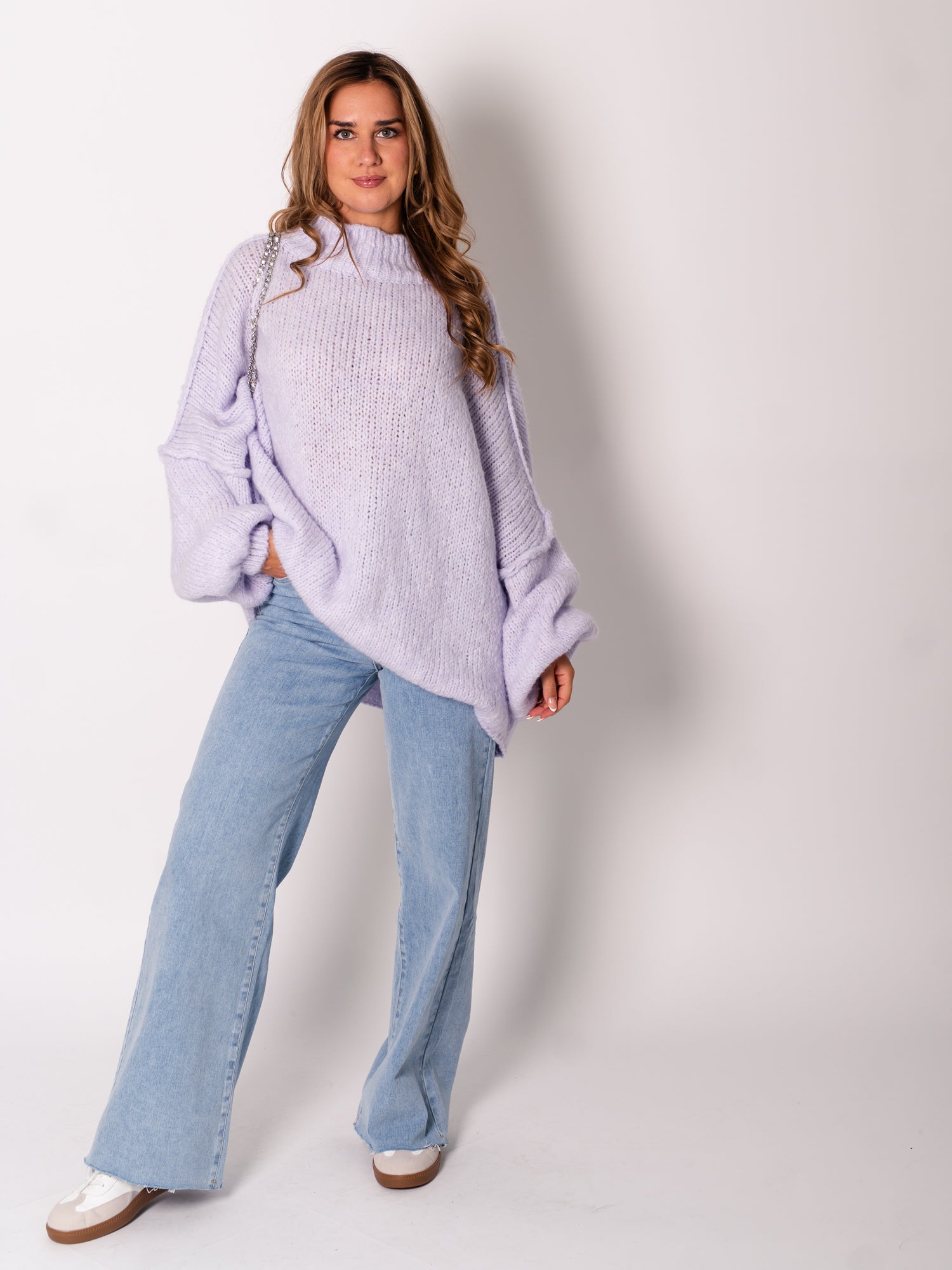 Meli Strick Pullover - Flieder