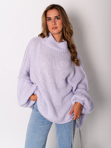 Meli Strick Pullover - Flieder