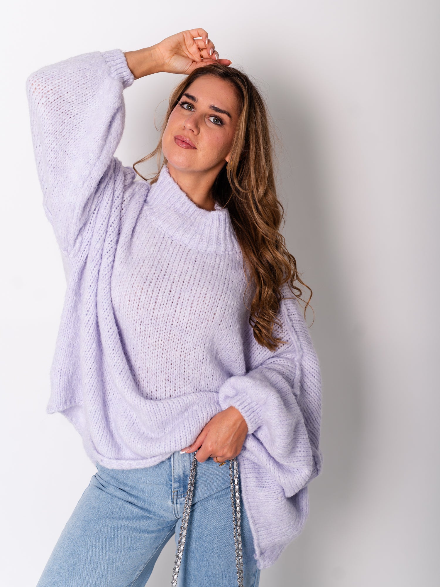 Meli Strick Pullover - Flieder