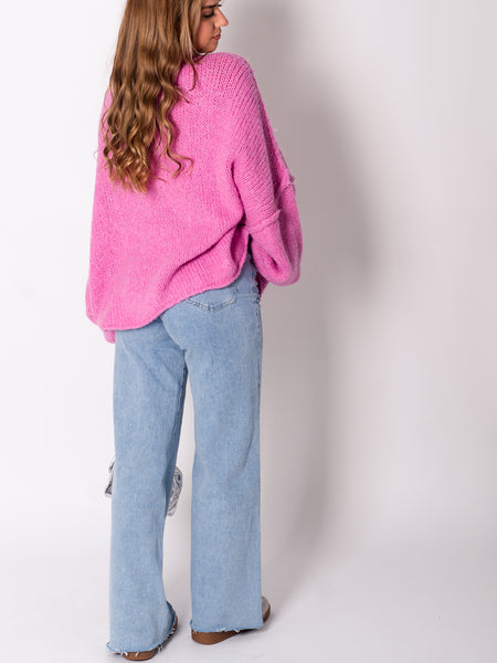 Meli Strick Pullover - Pink