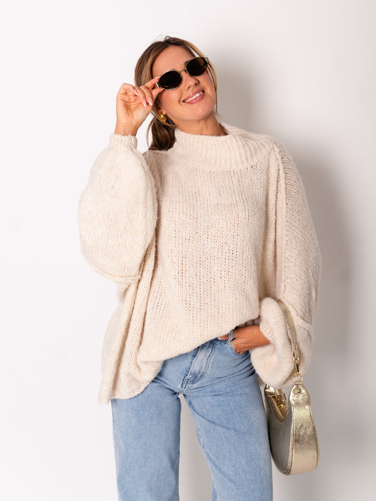 Meli Strick Pullover - Beige