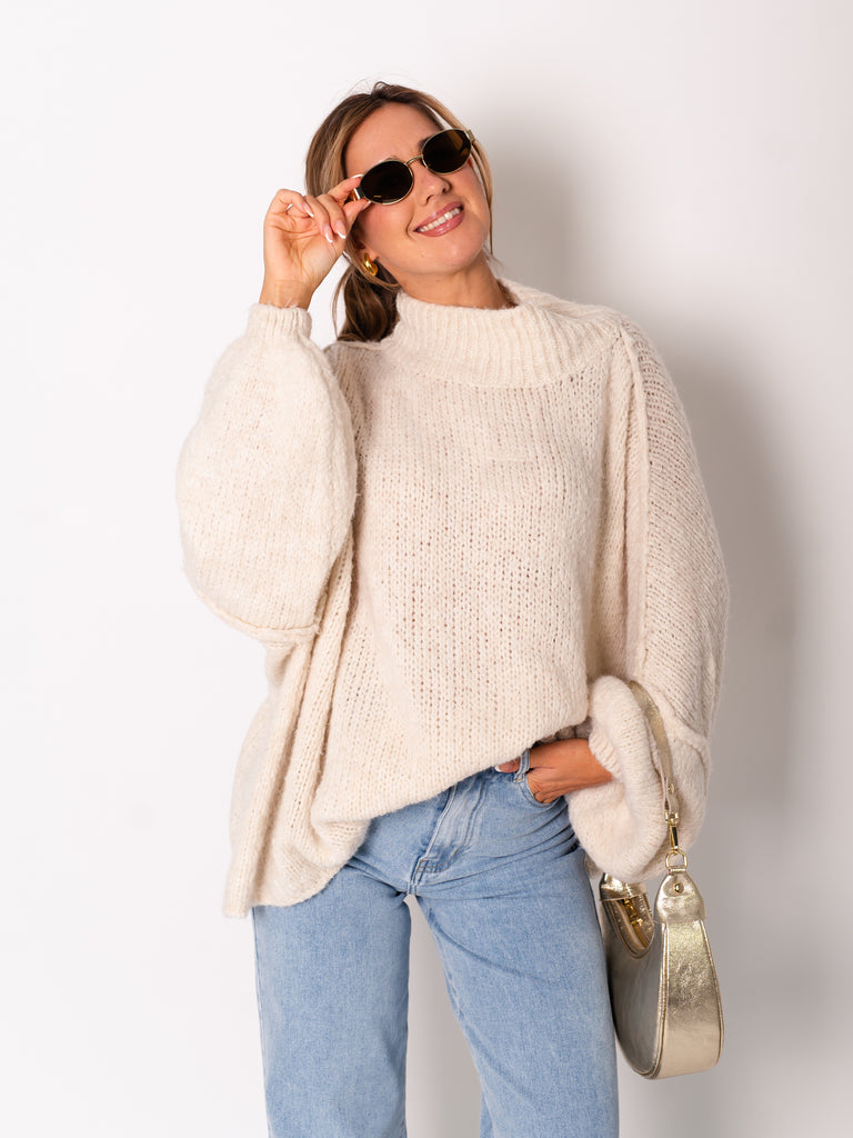 Meli Strick Pullover - Beige