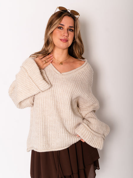 Kali Oversize Pullover - Beige