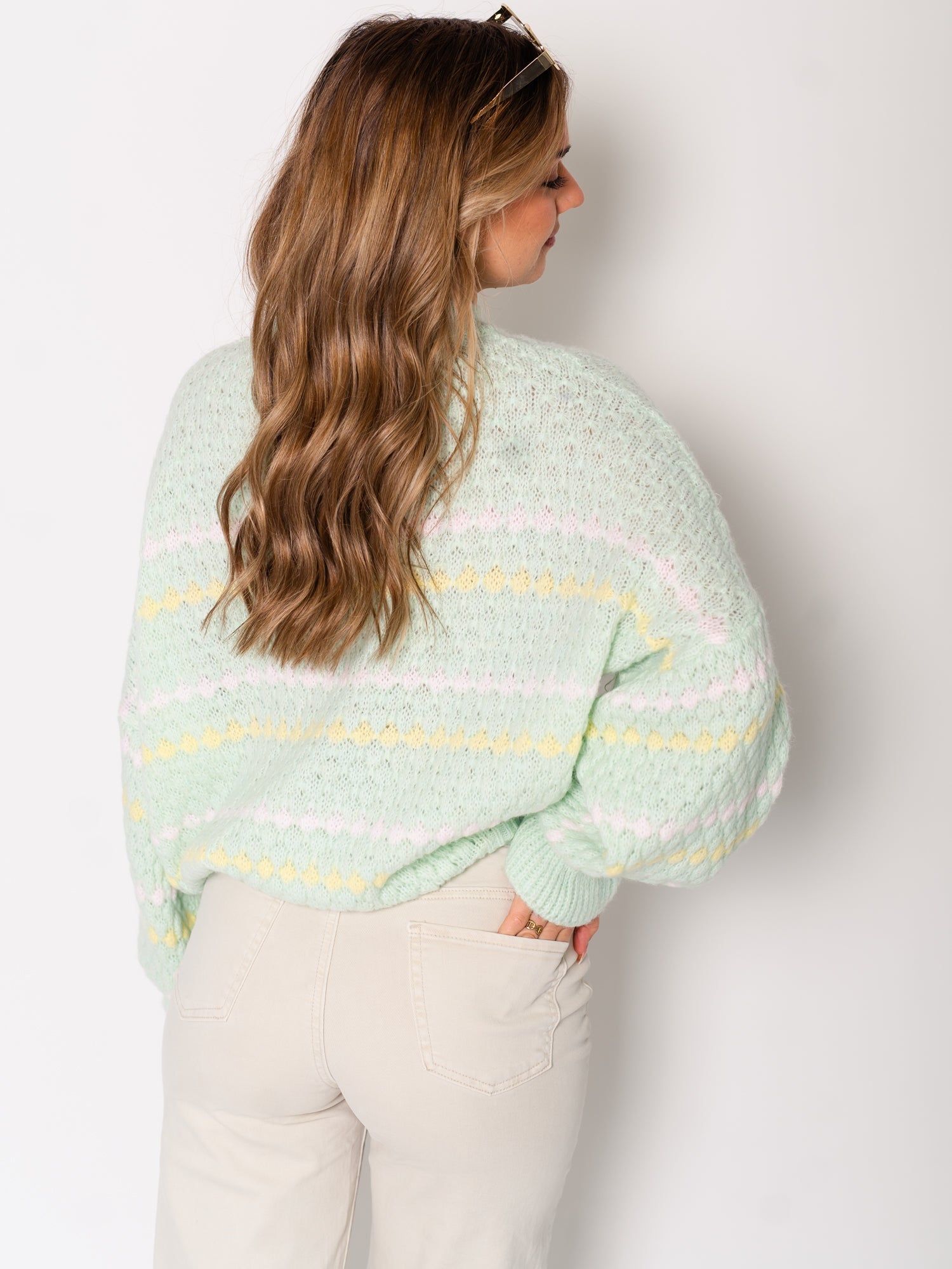 Candy Strick Pullover - Mint
