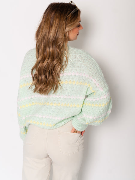 Candy Strick Pullover - Mint