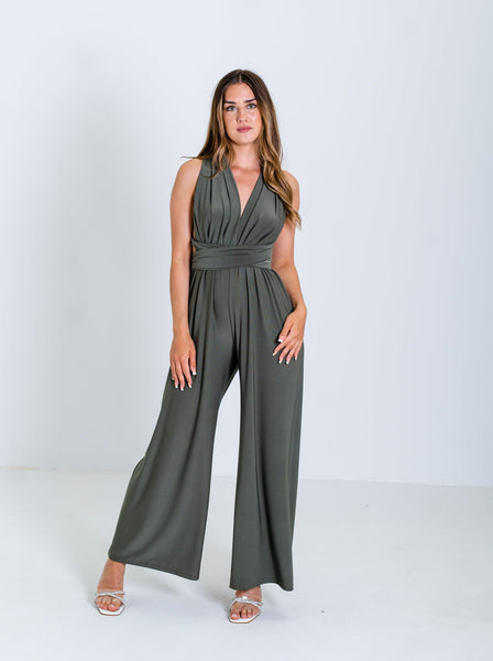 B-Ware 361. Wickel Jumpsuit - Khaki