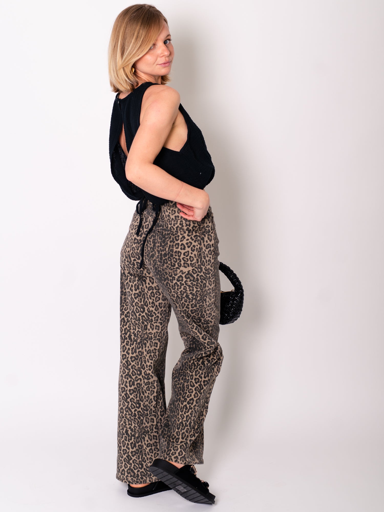 Summer Musselin Top - Schwarz