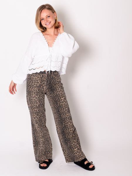 Lora Musselin Bluse - Weiß