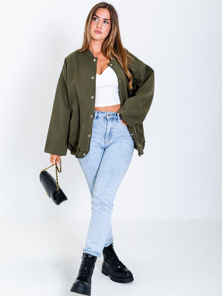 Anny Oversize Jacke - Khaki