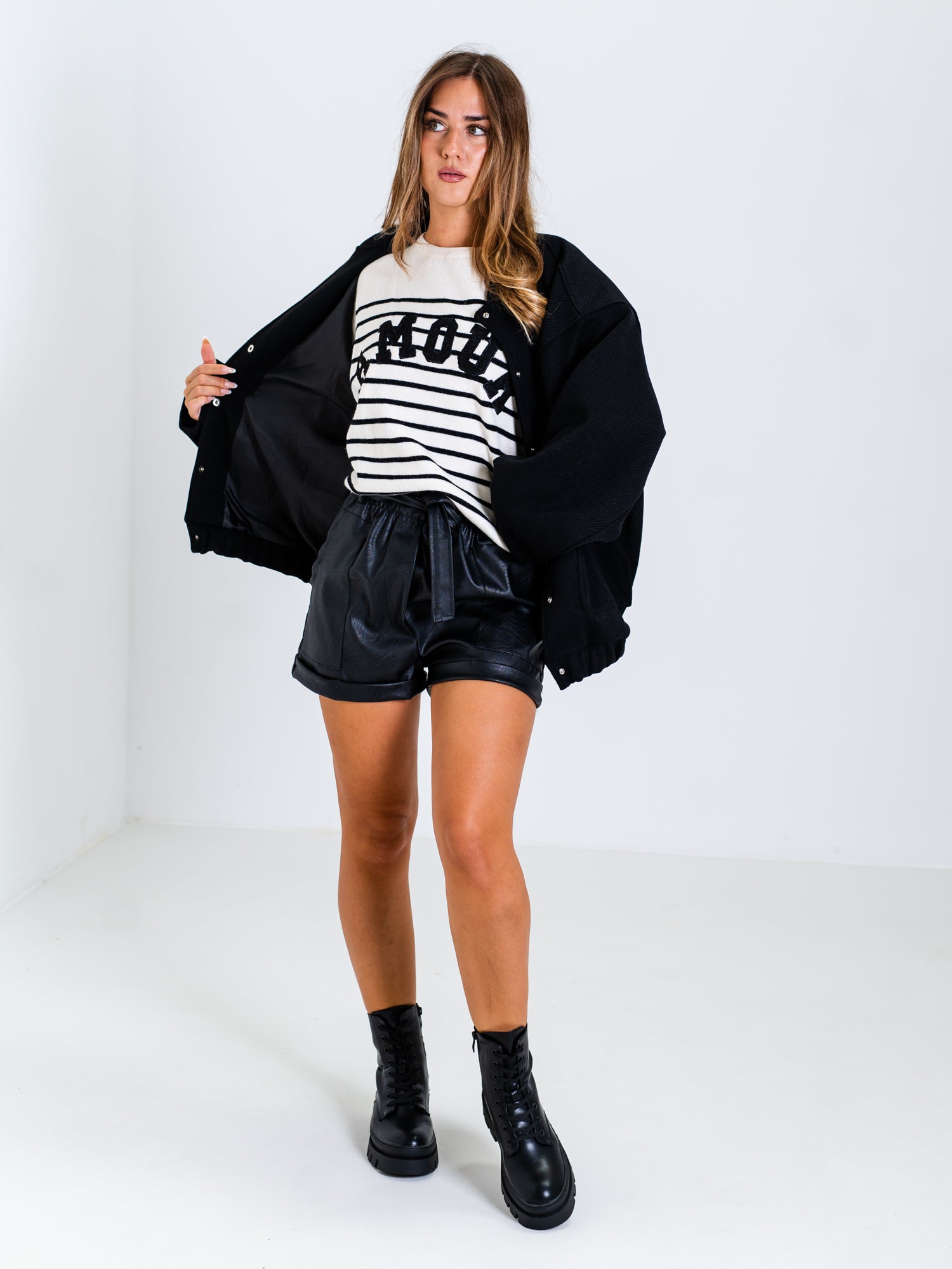 Amour Pullover - Creme/Schwarz