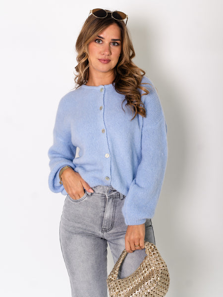 Hanni Soft Strickjacke - Hellblau