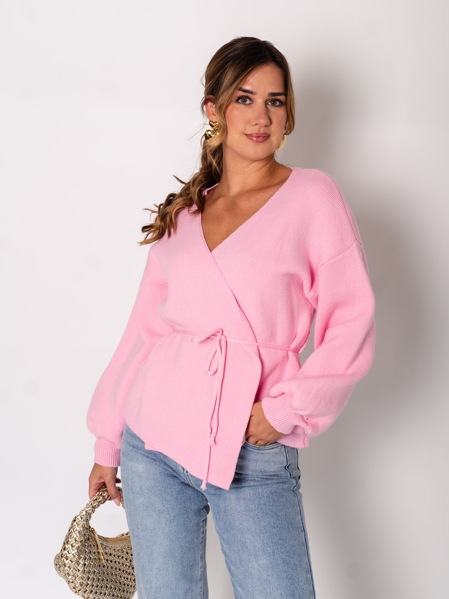 Mia Wickel Strickjacke - Rosa