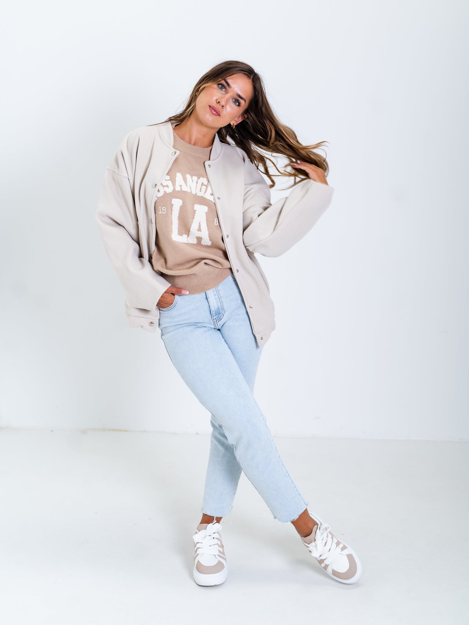 Anny Oversize Jacke - Beige