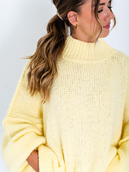 Meli Strick Pullover - Zitronengelb