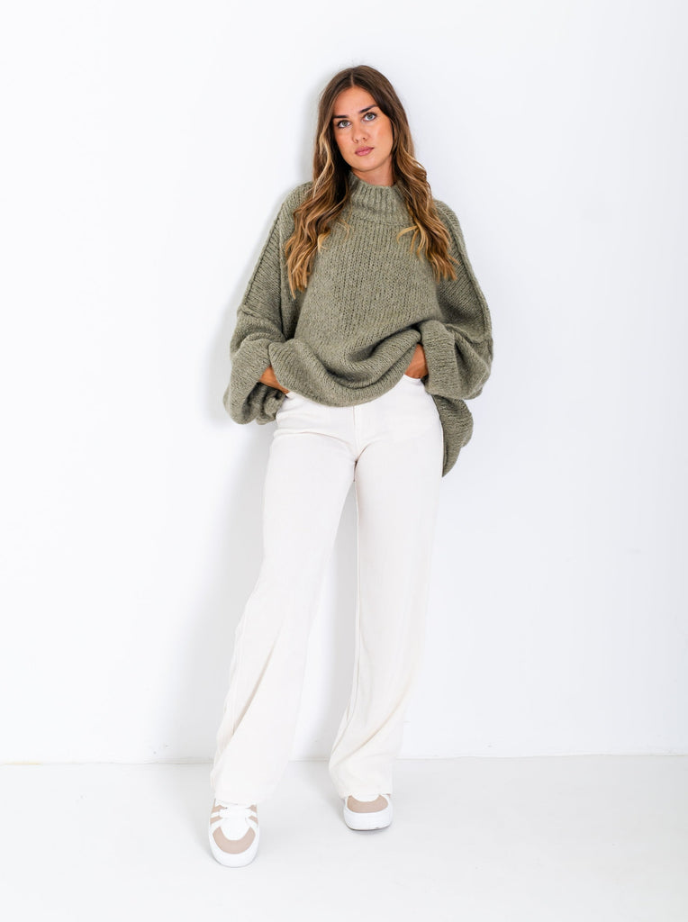 Meli Strick Pullover - Khaki