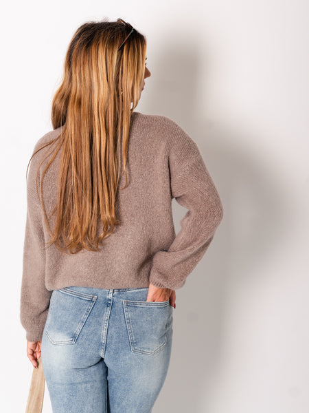 Hanni Soft Strickjacke - Taupe