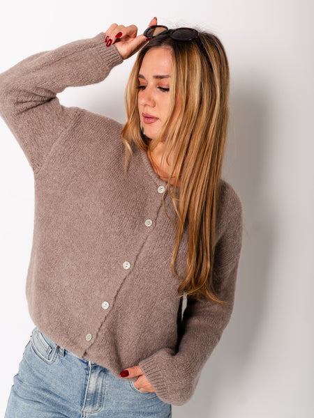 Hanni Soft Strickjacke - Taupe