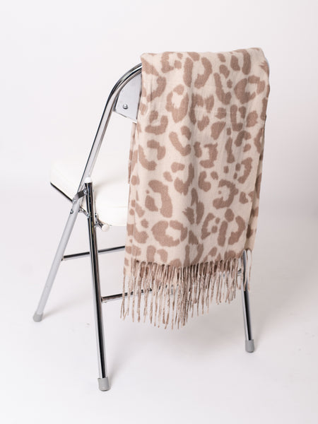 Soft  Leo Schal - Beige/ Taupe