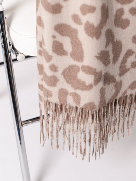 Soft  Leo Schal - Beige/ Taupe