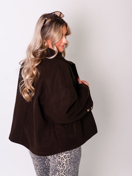 Maple Oversize Jacke - Dunkelbraun