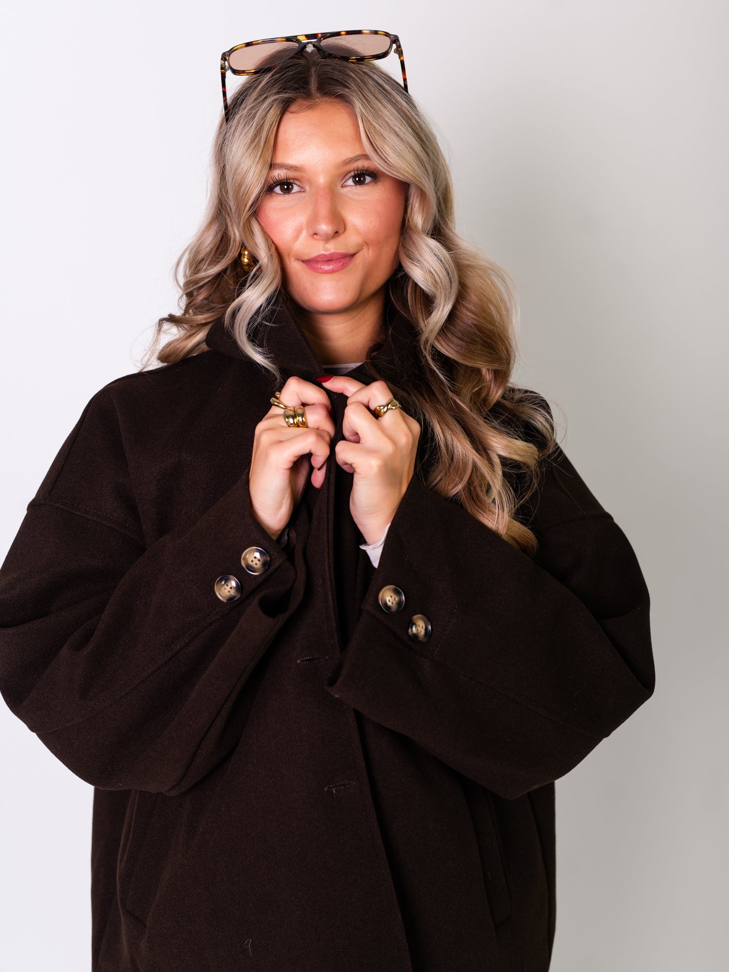 Maple Oversize Jacke - Dunkelbraun