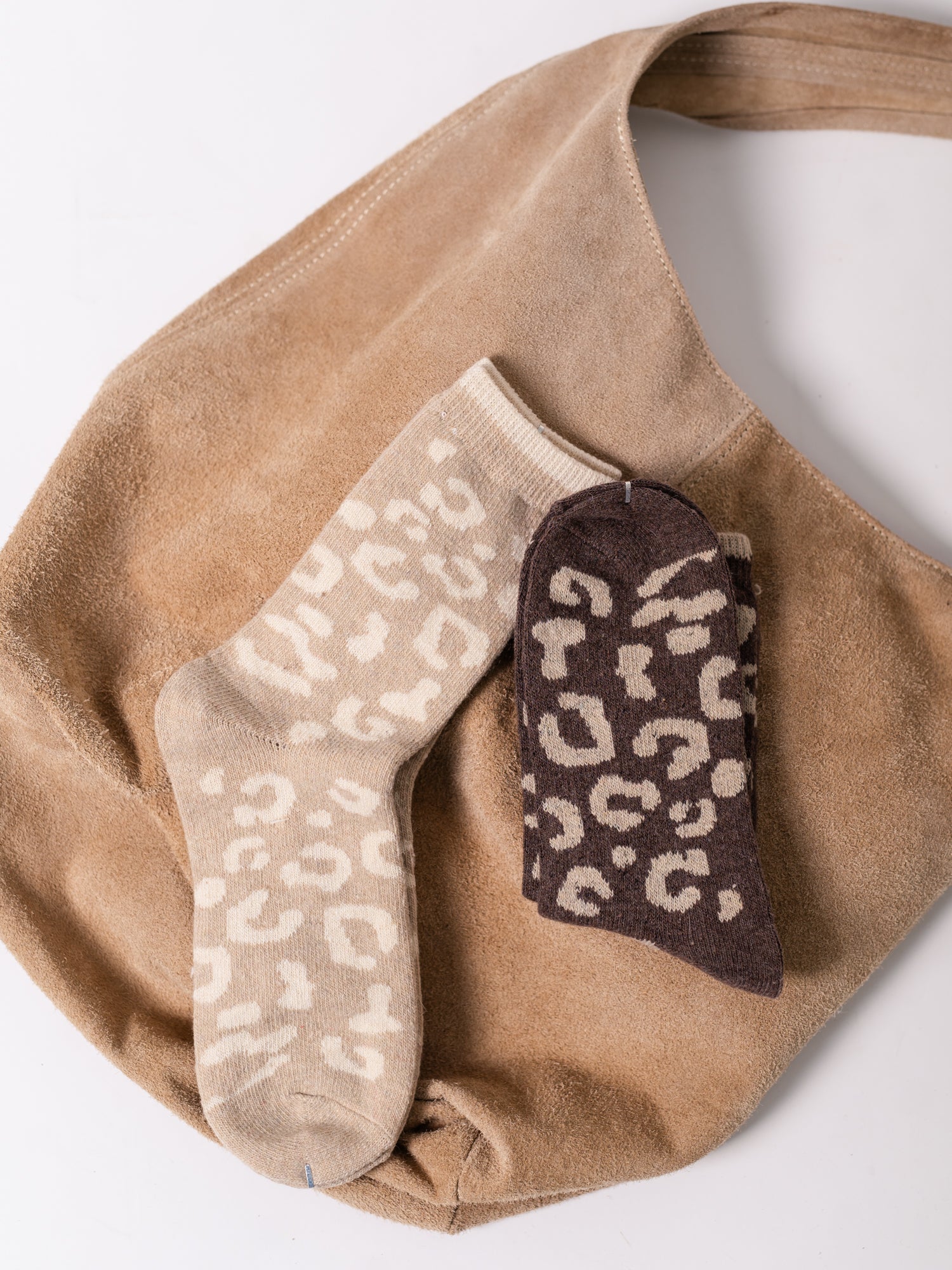 Leo Woll Socken - Beige/Taupe