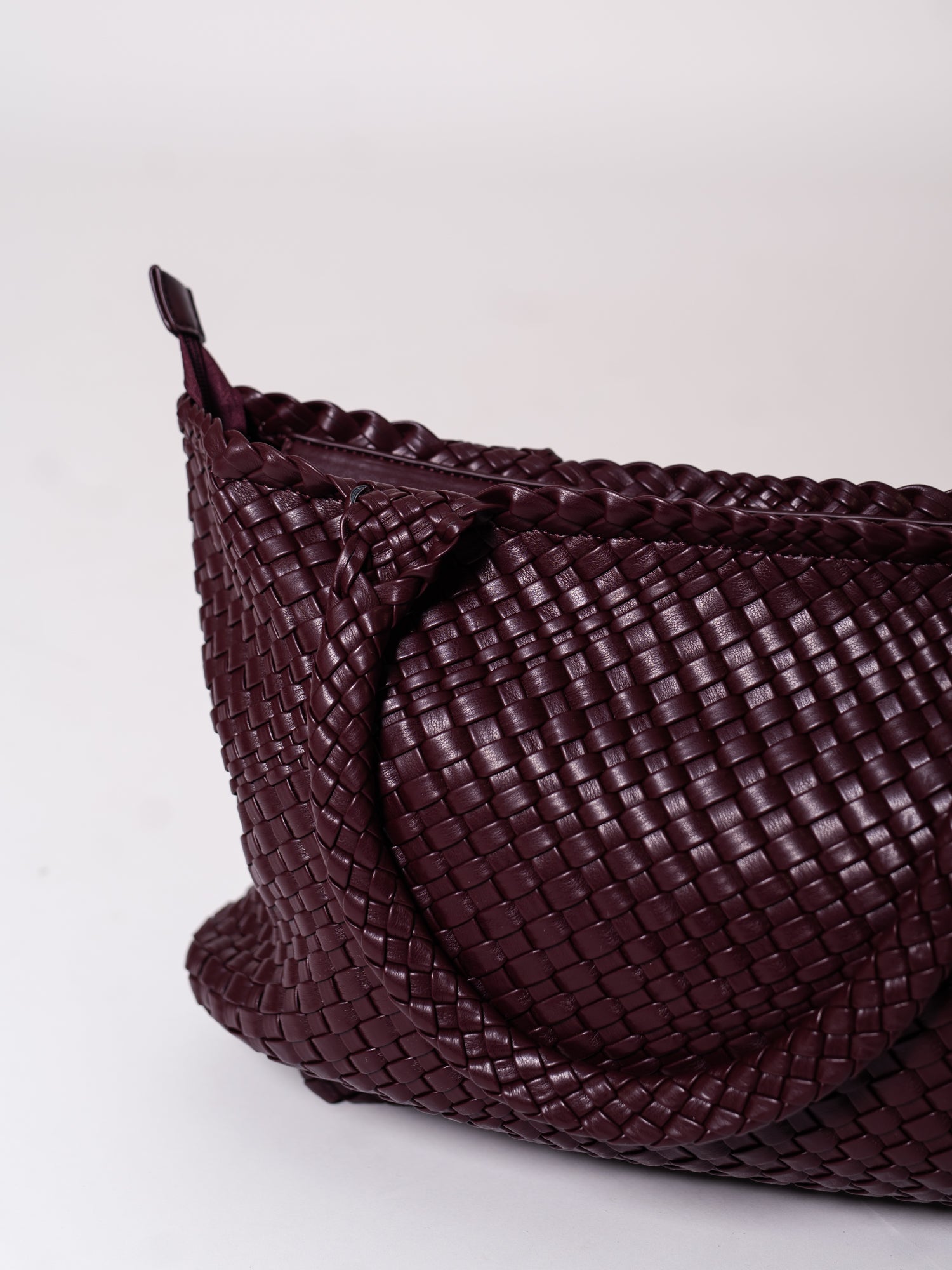 Braided Belle Shopper - Weinrot