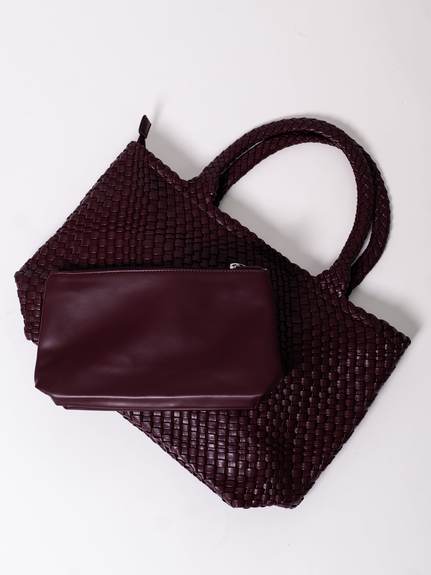 Braided Belle Shopper - Weinrot