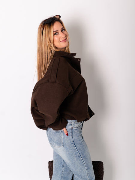 Vani Oversize Jacke - Braun