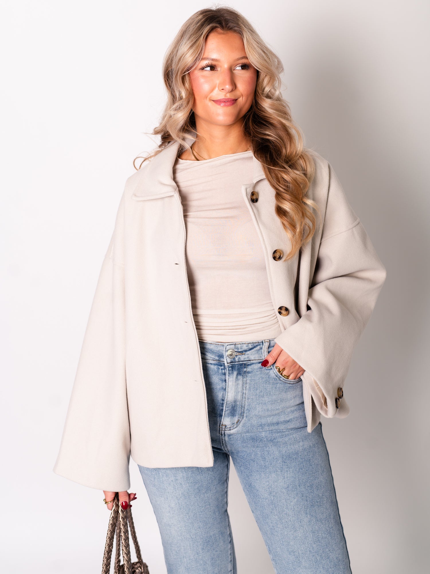 Maple Oversize Jacke - Beige