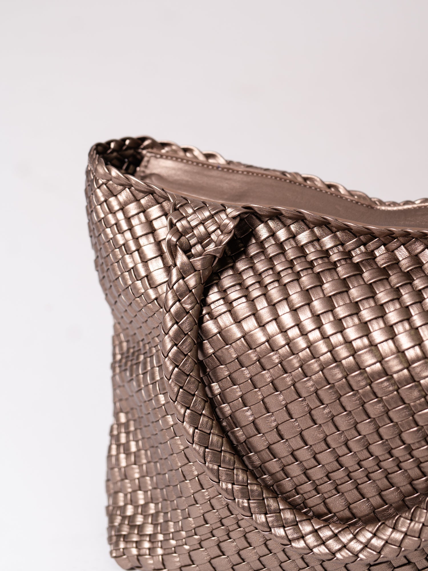 Braided Belle Shopper - Taupe/Gold