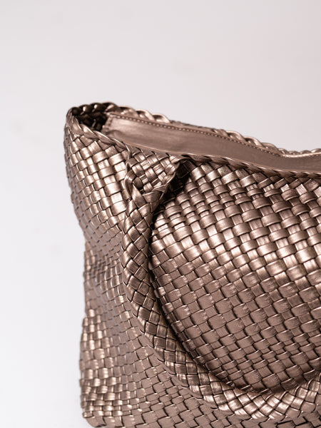 Braided Belle Shopper - Taupe/Gold
