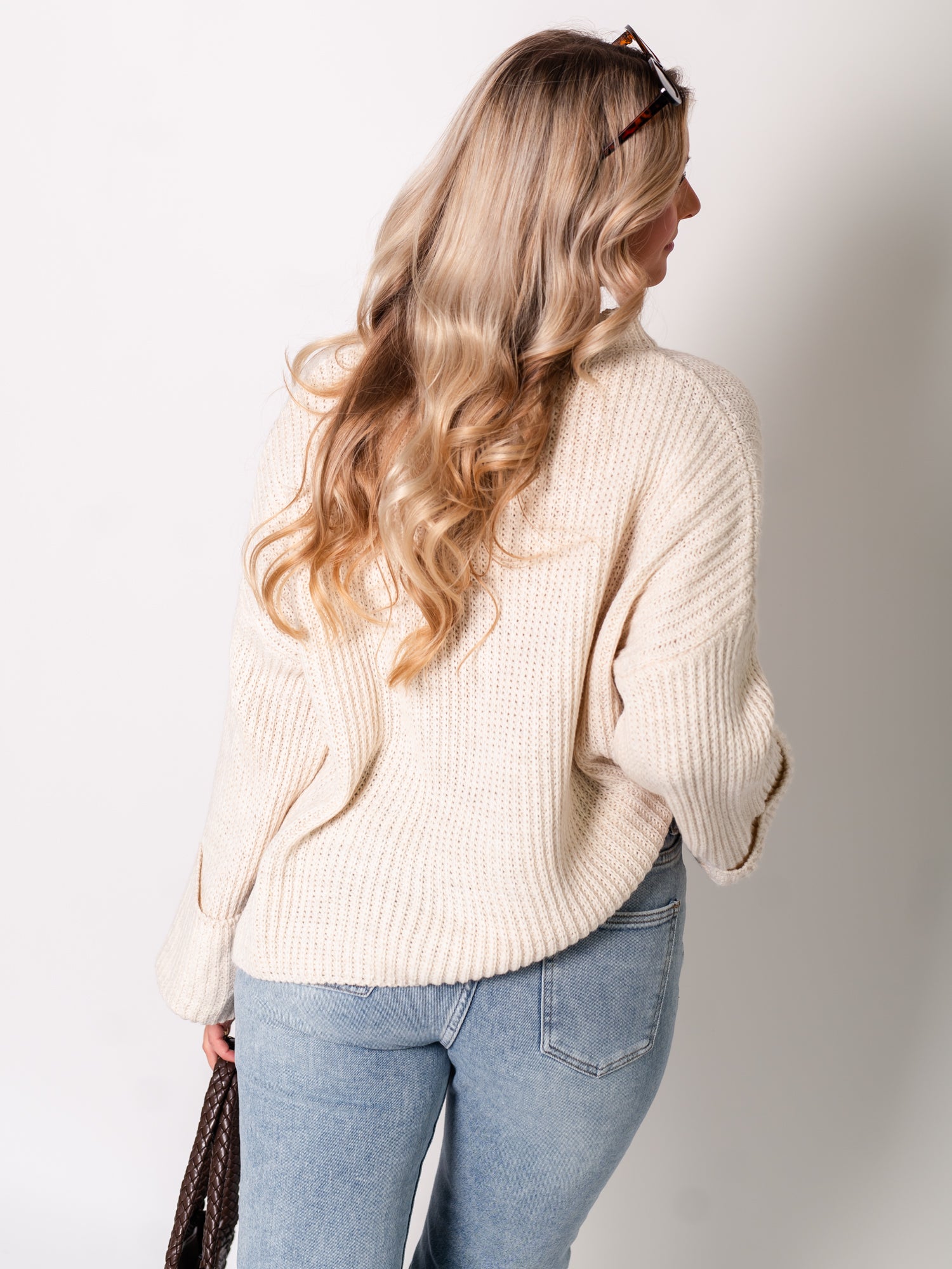 Fawn Strick Pullover - Beige