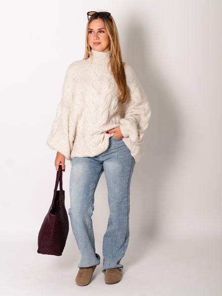 Amber Strick Pullover - Beige
