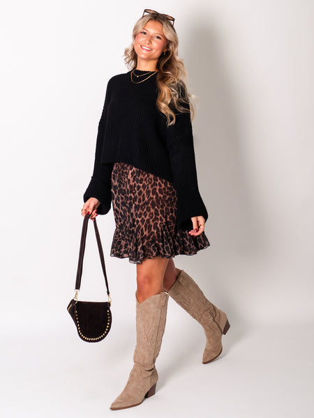 Fawn Strick Pullover - Schwarz