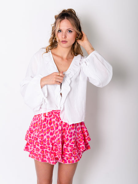 Ana Musselin Shorts - Leo/Pink