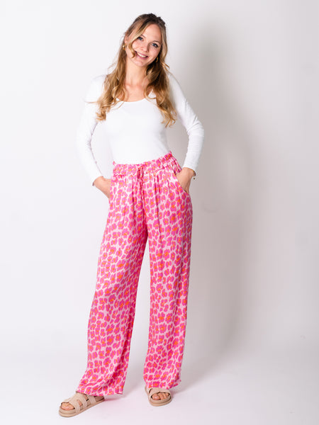 Ella Seiden Hose - Leo/Pink