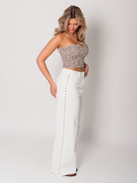 Nala Bandeau Top - Leo/Taupe