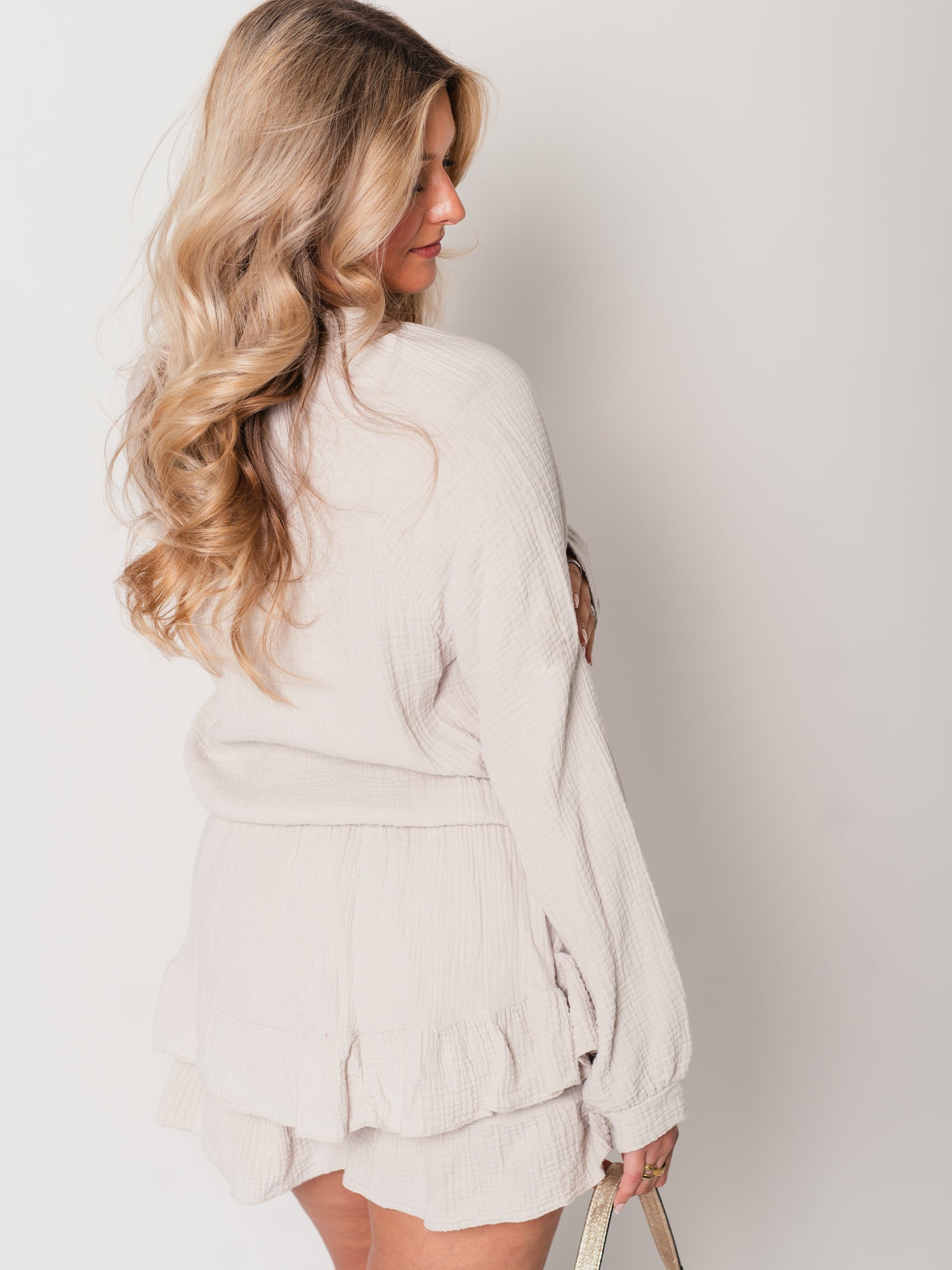 Fernanda Musselin Jumpsuit - Beige