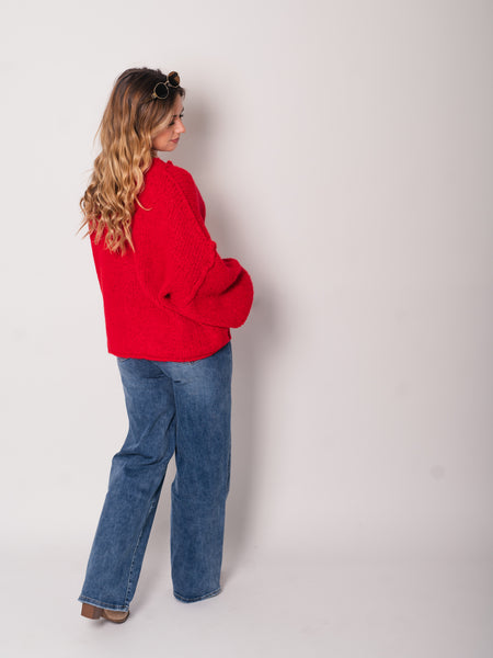 Emelie Strickjacke -  Rot
