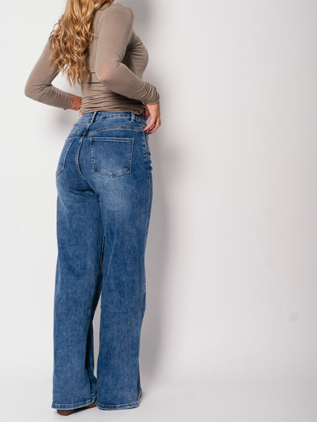 Milly Dad-Fit Jeans - Medium Blue