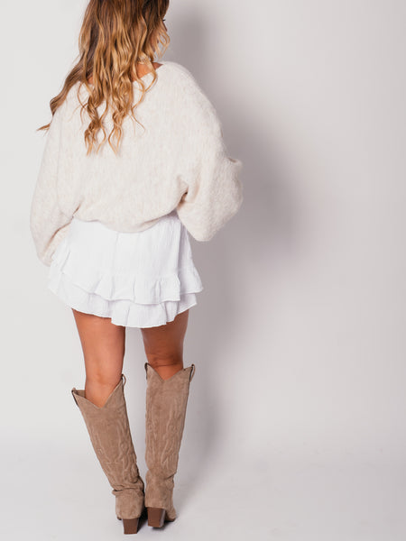 Loreen Fledermaus Pullover - Beige
