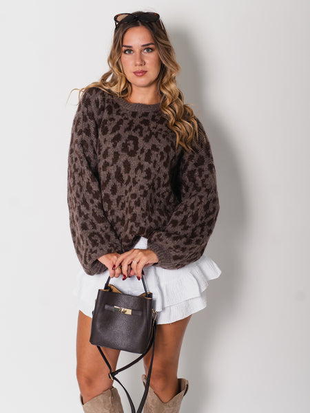 Leo Strick Pullover - Coffee/Braun