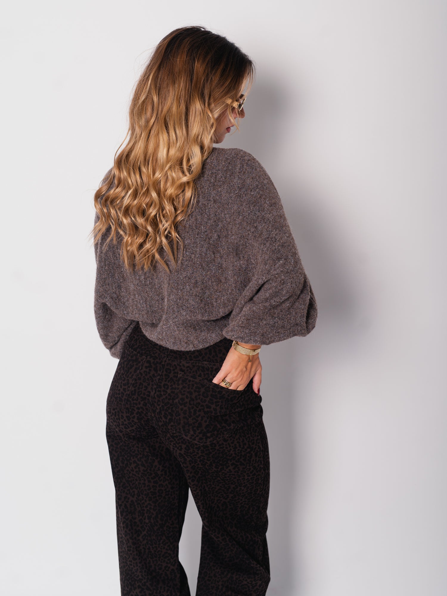 Loreen Fledermaus Pullover - Coffee