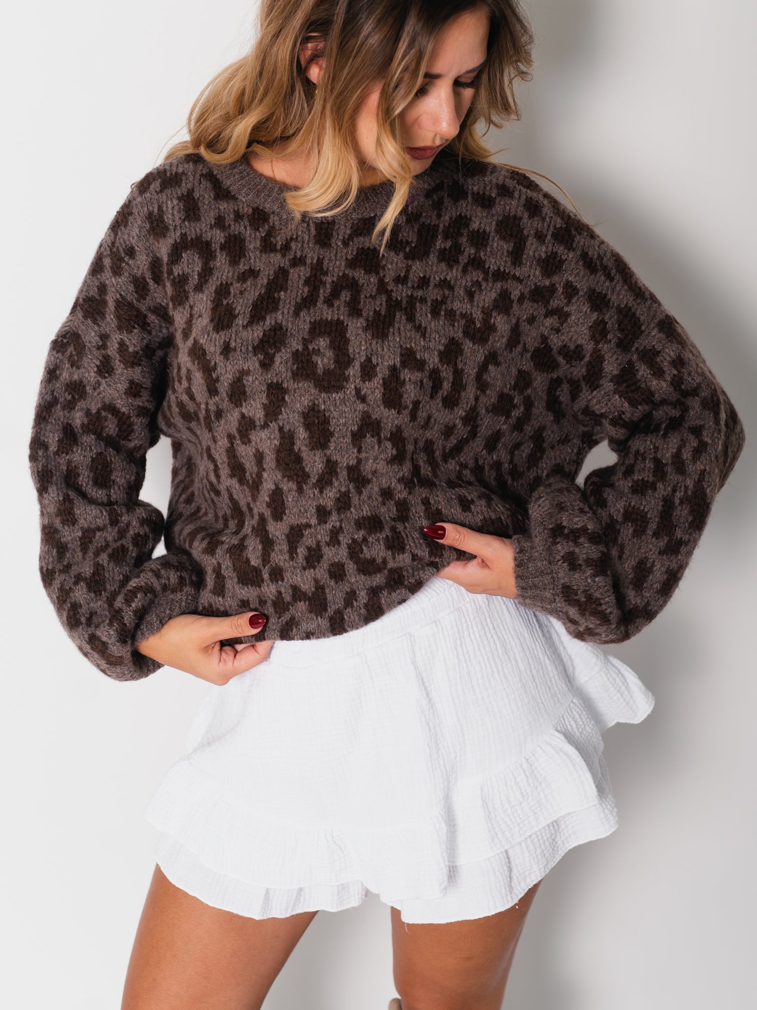 Leo Strick Pullover - Coffee/Braun