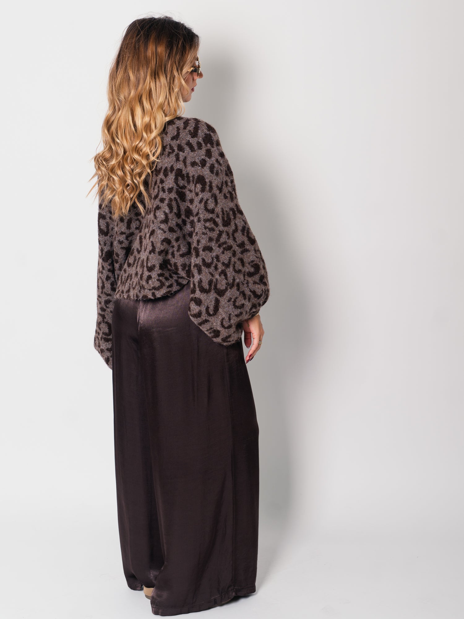 Leo Fledermaus Pullover - Coffee/Espressobraun