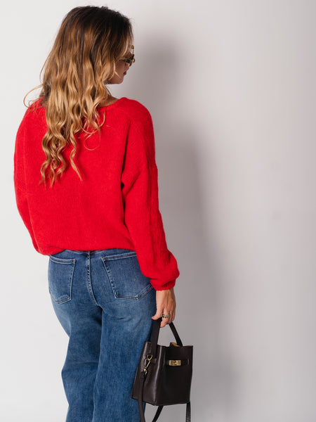 Hanni Soft Strickjacke - Rot