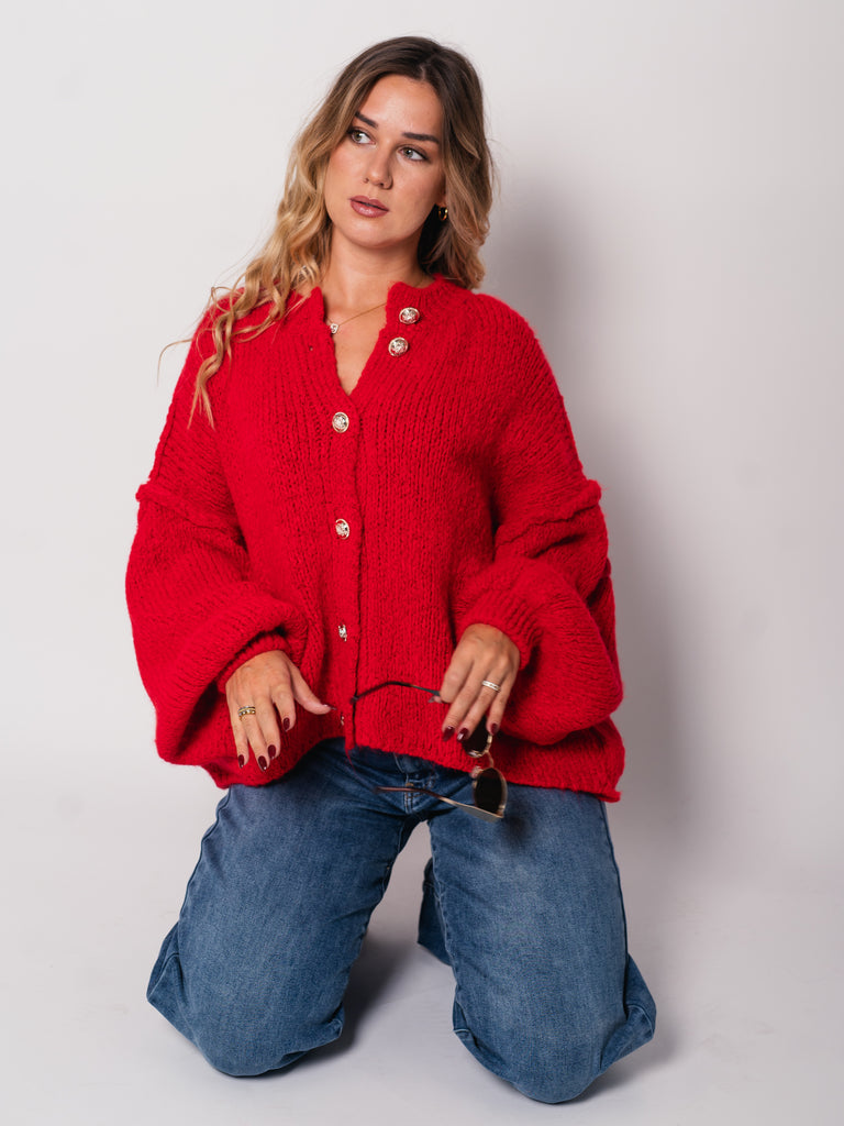 Emelie Strickjacke -  Rot