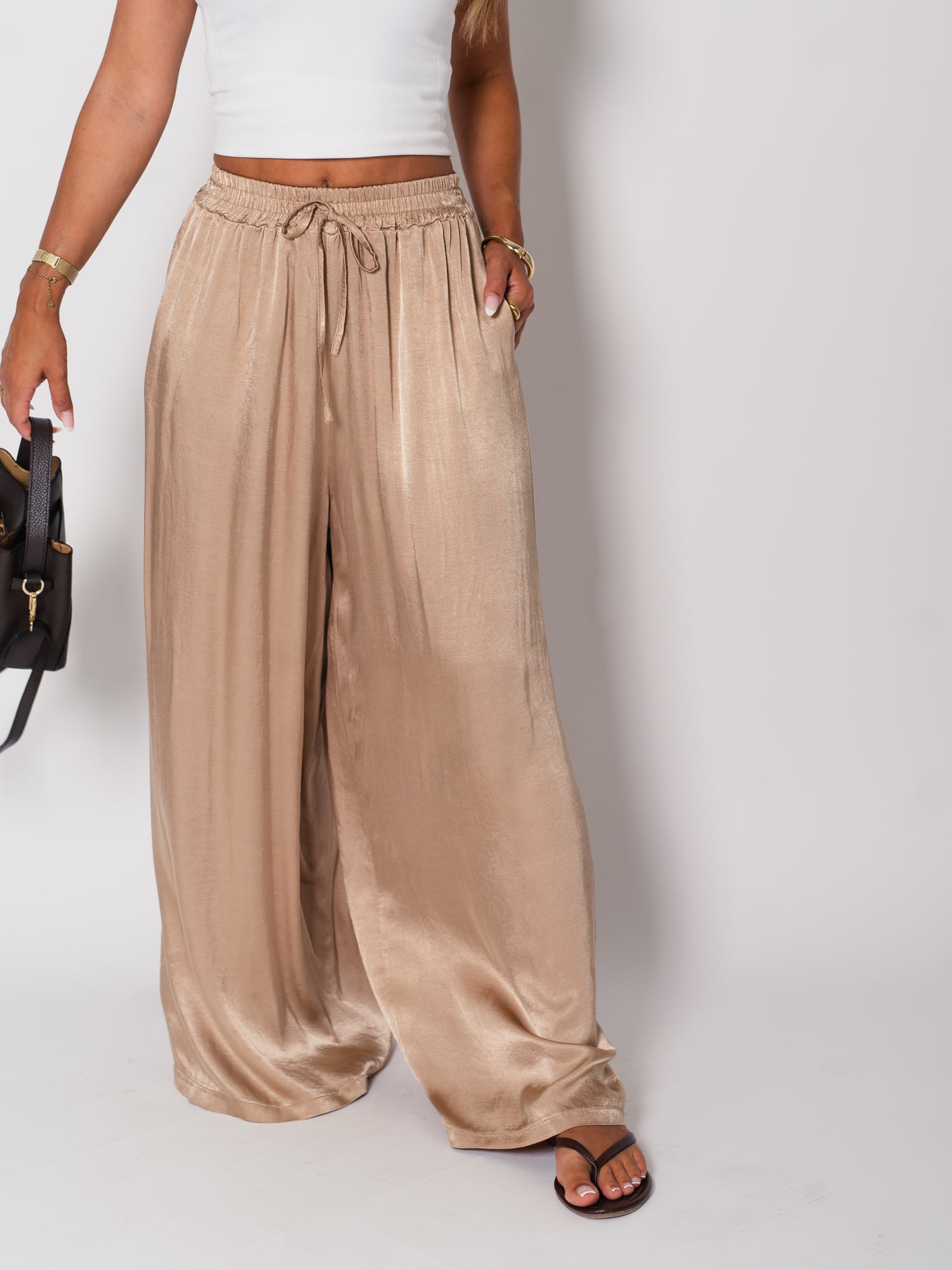 Ella Seiden Hose - Golden Sand