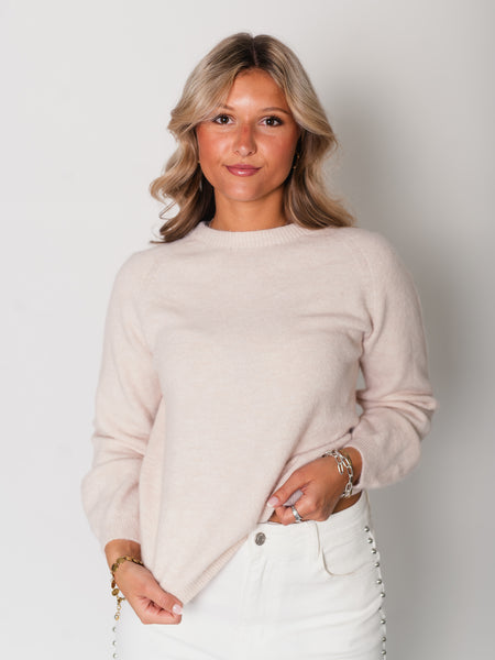 Soft Basic Strick Pullover - Beige